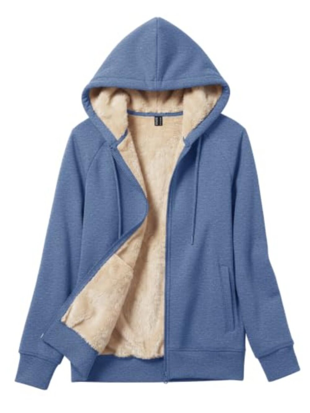 MAGCOMSEN Women's Zip Up Fleece Sherpa Hoodie Thermal Sweatshirt